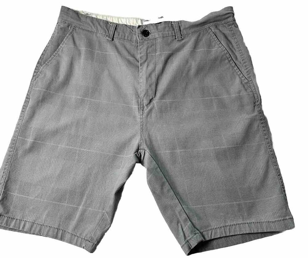Jingo Men’s Gray Shorts Stretch Zipper Button Pockets Casual Walking Size 36
